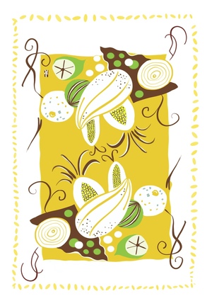 Fall Harvest Kitchen Towel